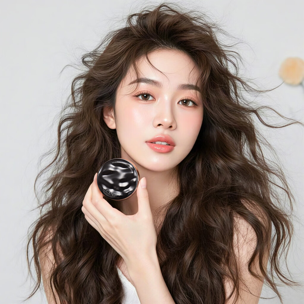 透真丝绒雾光气垫BB霜粉底液隔离霜轻薄遮瑕提亮控油不脱妆卡粉护肤品 01瓷白色