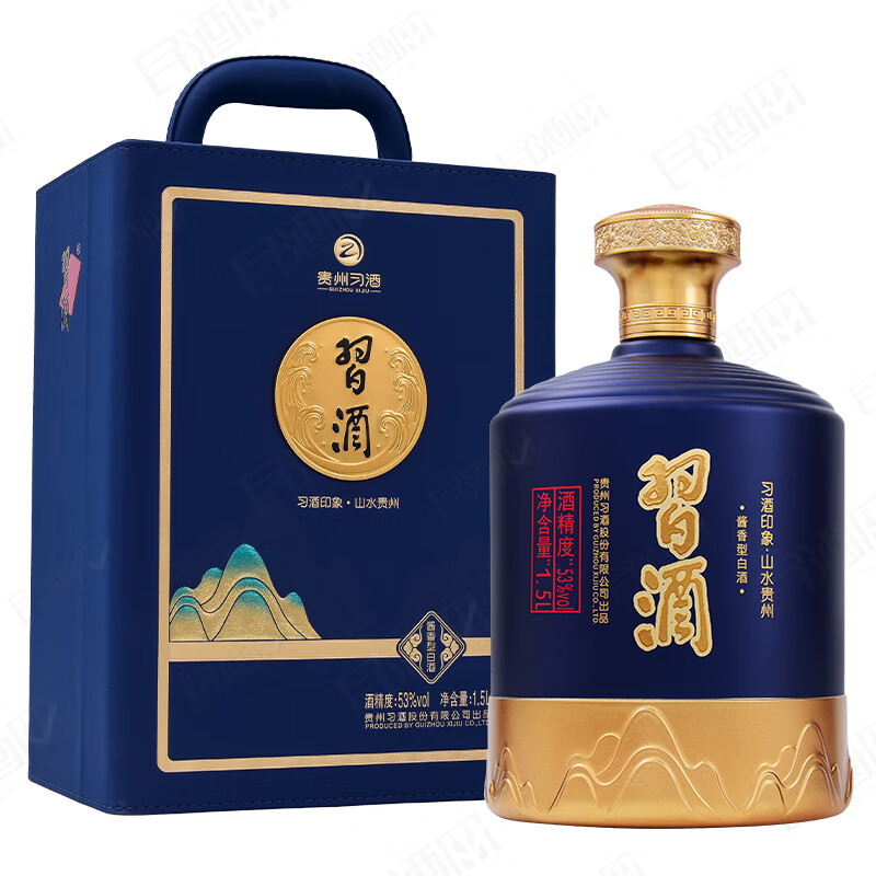 习酒印象 酱香型白酒 过节送礼 53度 1.5L 1坛 山水贵州大坛