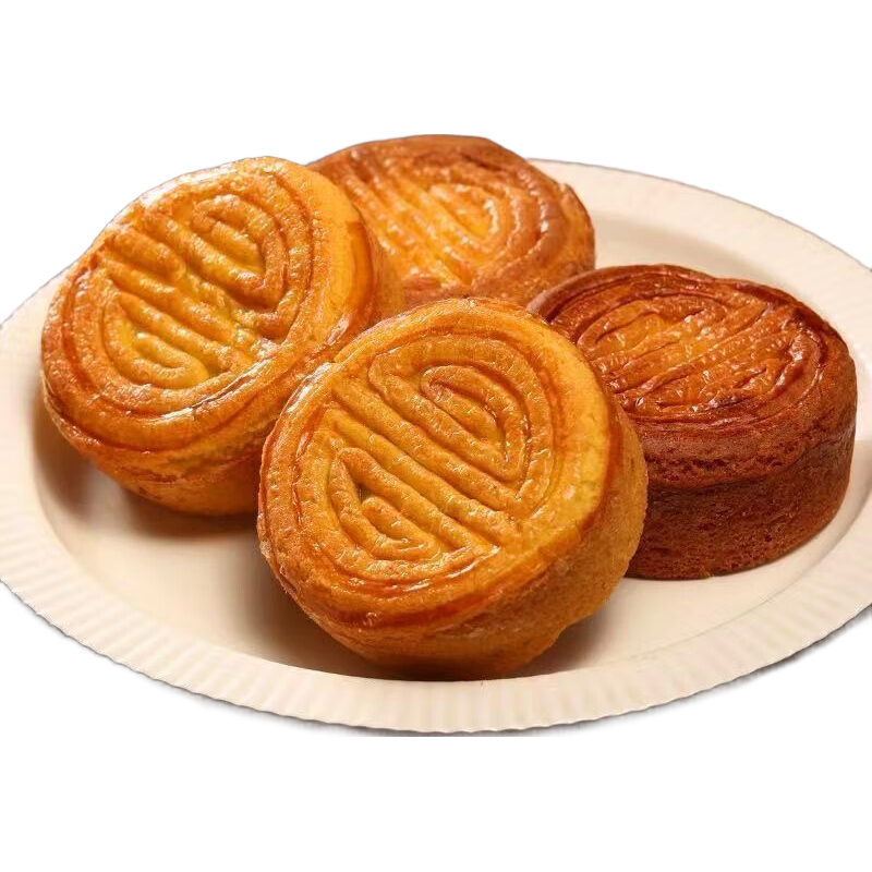 蛋月烧月饼蛋糕皮软皮月饼五仁蛋黄黑芝麻红枣红豆月饼独立包装 【红豆味】蛋月烧月饼 80g*5个