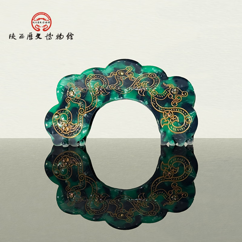 陕西歴史博物館(SHAANXI HISTORY MUSEUM)陕西历史博物馆文创宝绾青丝蟠螭款抓夹发卡头饰伴手礼教师节礼物 宝绾青丝系列抓夹-巳事如春秋