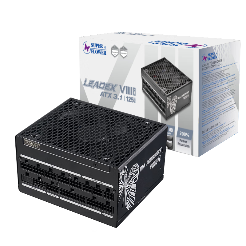 SUPER FLOWER�� 1000W��Դ LEADEX VIIIP1000W ATX3.1�׽�ȫģ/֧�� 5090�Կ� 959Ԫ