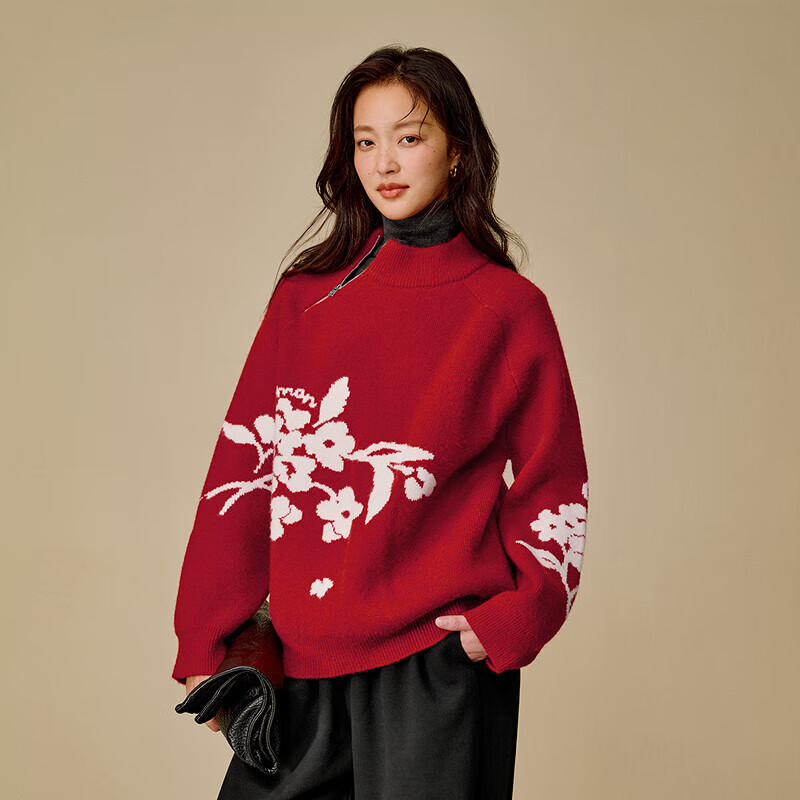 ������INMAN��2025����Ůװ�¿������װ��ɫ��ͼ���������ͷ��֯ë�� 	��ɫ S 179Ԫ