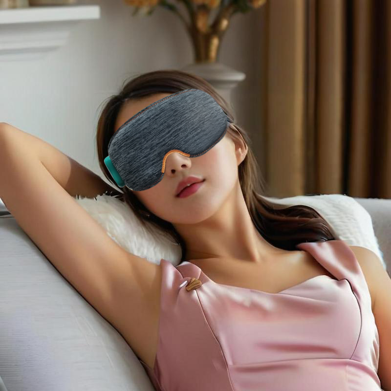 NOFS睡眠眼罩眼部按摩仪助眠缓解眼疲劳睡觉午休遮光睡眠男女按摩眼罩 优雅灰 睡眠眼罩