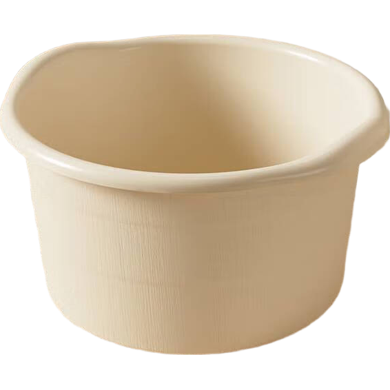 泡脚桶塑料足疗足浴盆沐足桶按摩加厚洗脚盆家用泡脚盆过小腿 【按摩足浴盆】奶油白[活动款]