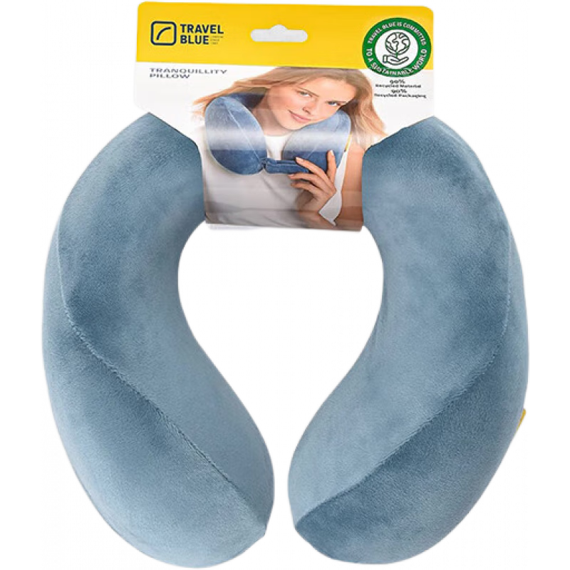 TRAVEL BLUE/蓝旅U型枕头护颈枕U形记忆棉办公室飞机旅行枕午睡枕 孔雀蓝(212)