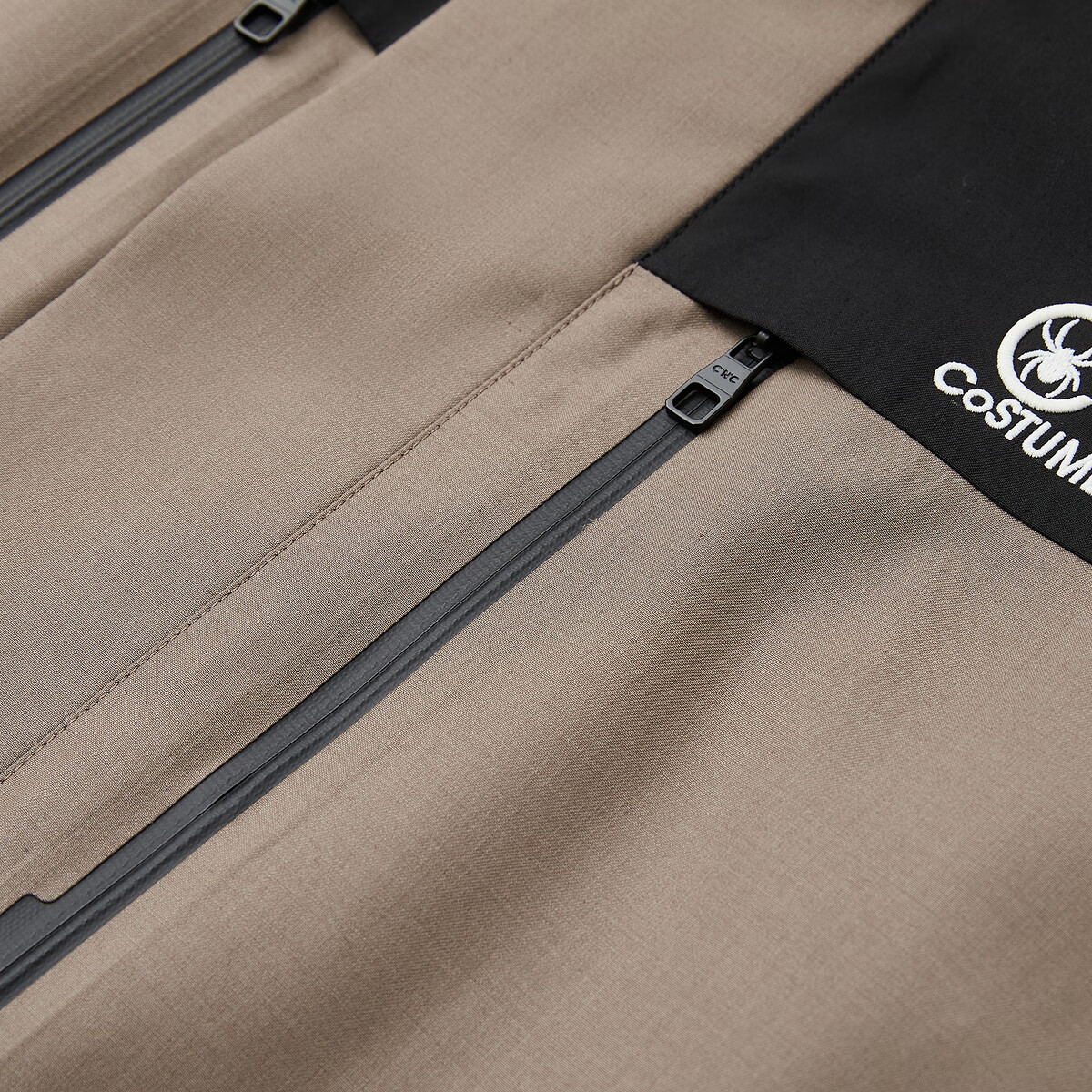 C'N'C【90鸭绒】CNC25冬新款远山户外连帽羽绒服工装撞色拼接男士外套 深咖 50 /M/(175/92A)