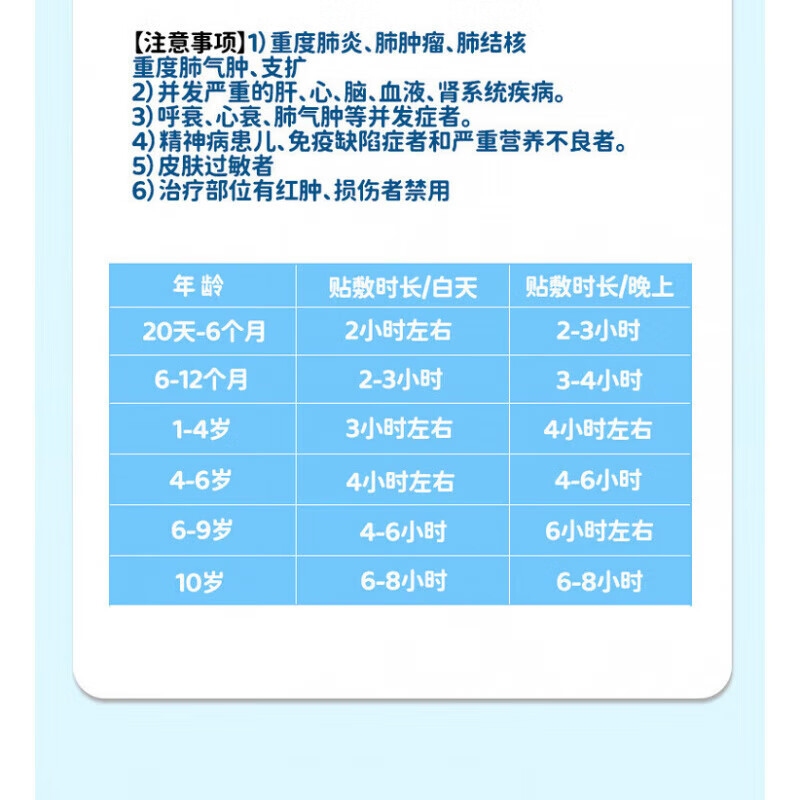 海喏科小儿咳喘化痰贴诺止咳贴远红外小儿止咳贴止i咳化痰贴咳喘 1盒体验装