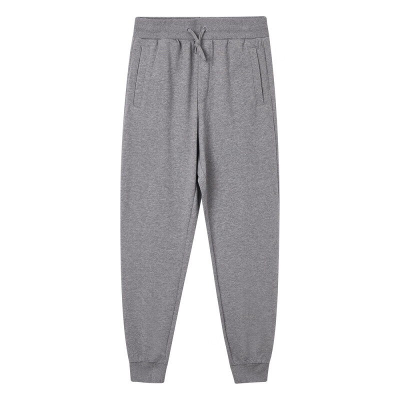 美特斯邦威男女单贴袋工装休闲裤春秋舒适百搭松紧腰宽松束脚裤子 A款-浅泥灰_男款 28