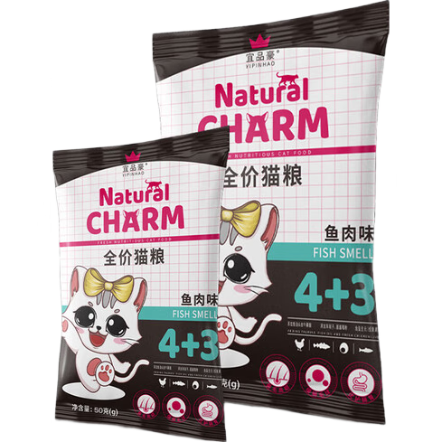 宜品豪天然鲜肉猫粮成猫幼猫通用猫粮低油低盐全价全期 50g*3