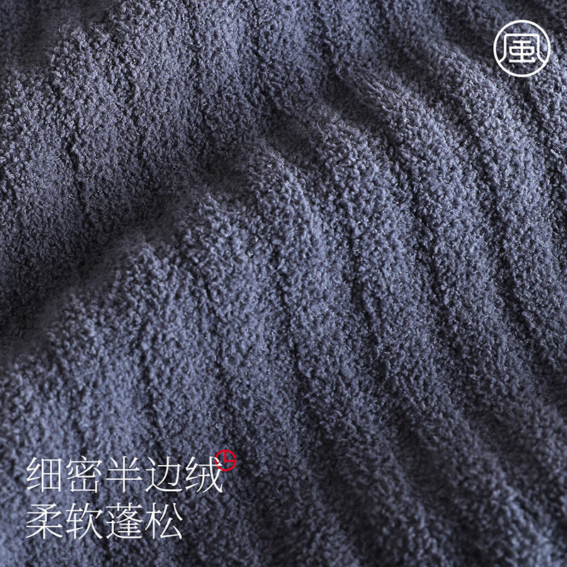 金利来男士睡衣男女秋冬加绒加厚家居服情侣长袖长裤宽松休闲可外穿套装 男-石墨灰 XL