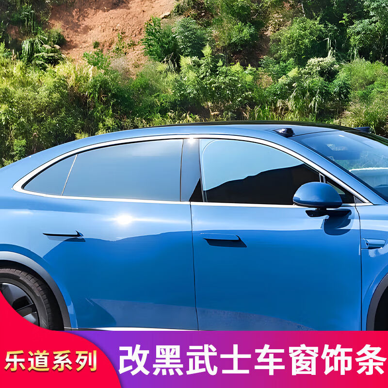 语森忆适用于蔚来乐道L60车窗饰条黑武士不锈钢亮条车窗户黑化饰条配件 蔚来乐道L60不锈钢车窗亮条黑钛一套