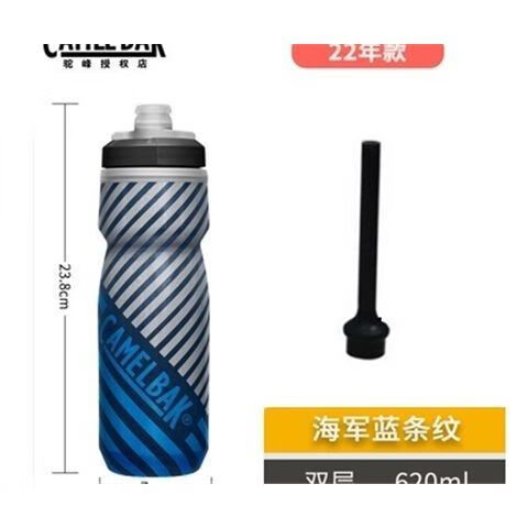 駝峰（CAMELBAK）美國 新款 雙層擠壓保溫冰球水壺 冰球水杯 運(yùn)動水杯 海軍藍(lán)620ML雙層長管冰球壺