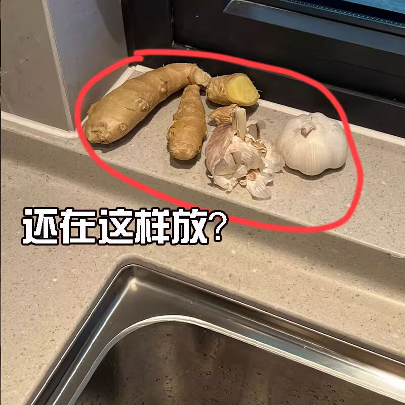 吱凡日本葱姜蒜收纳筐厨房壁挂置物篮生姜大蒜收纳架挂墙收纳盒放蒜头 【烟灰色】吸盘收纳篮*2个