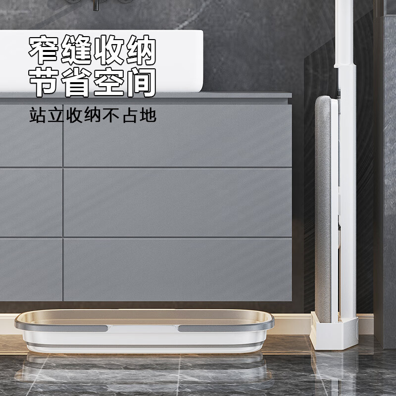 太太乐拖把家用一拖净免手洗2025平板拖地神器瓷砖无水印拖布干湿两用 36cm平板拖把【共2平绒布】