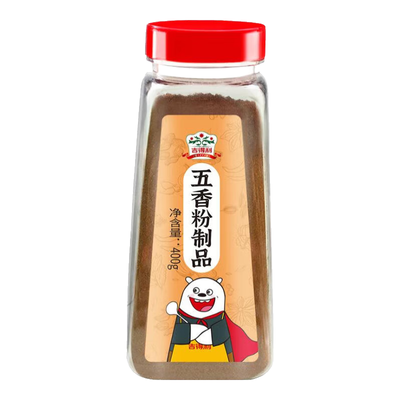 吉得利五香咖喱孜然椒盐粉 家用炒菜煲汤调味料屋外烧烤撒料蘸料商用 吉得利 五香粉400g