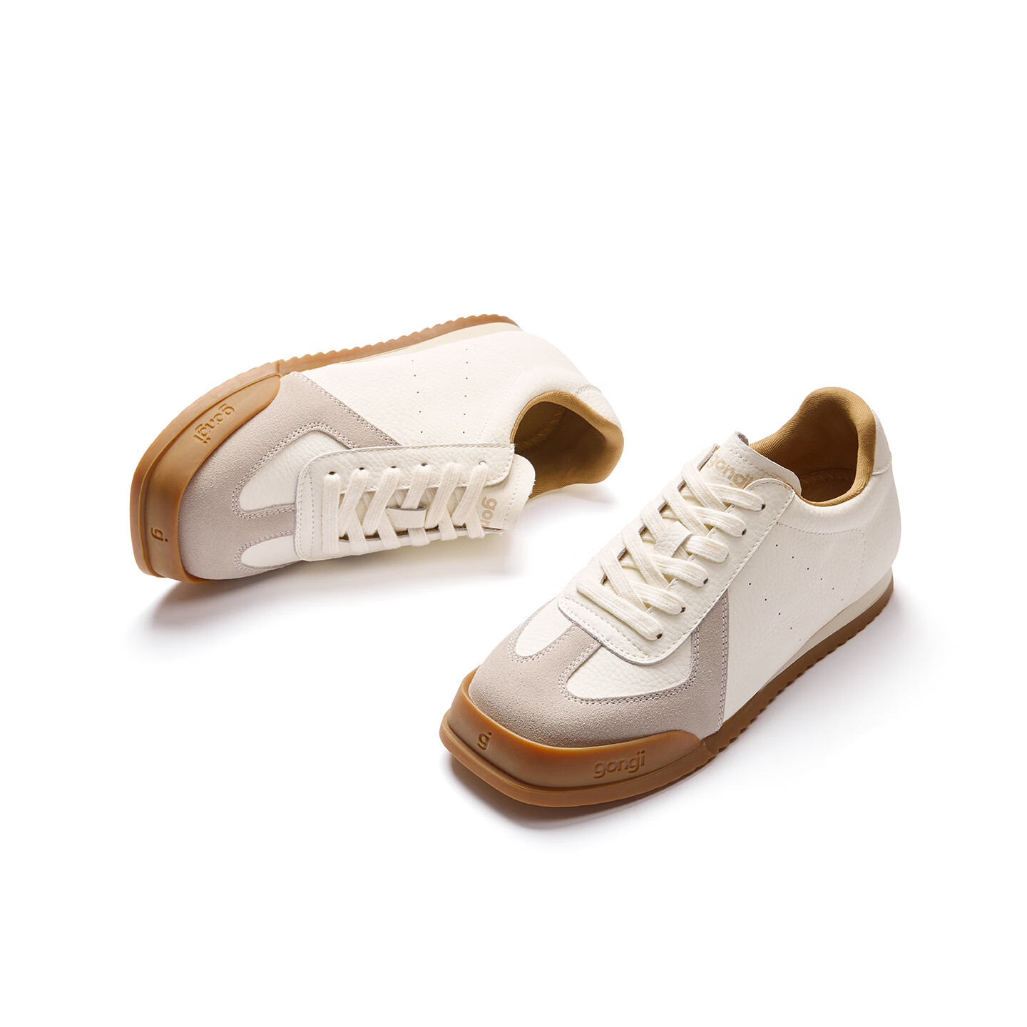 共迹gongji田嘉瑞同款德训鞋女鞋内增高薄底运动鞋男小白鞋休闲板鞋情侣鞋 月白男款 44