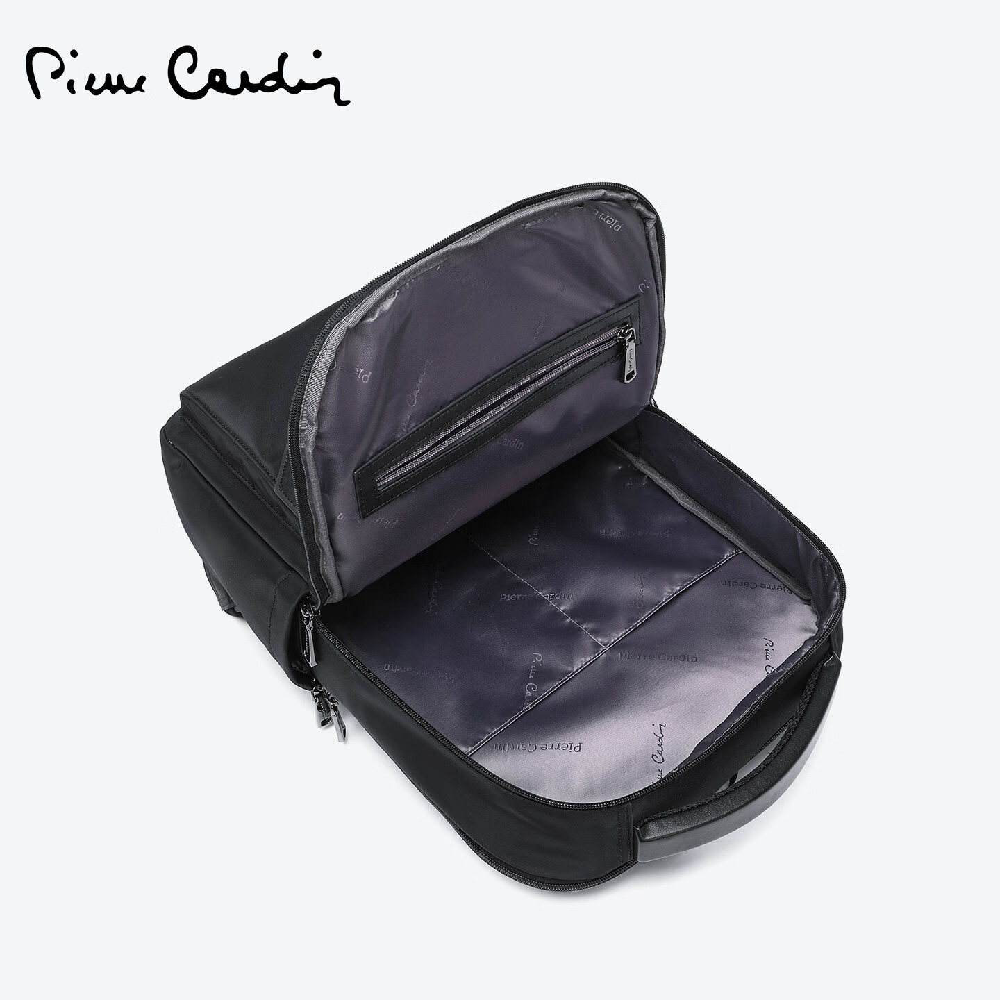 皮尔卡丹（pierre cardin）男包新款双肩包男商务出差旅行轻便电脑包背包男士大容量书包通勤 黑色【可放下15.6寸笔记本电脑】 长30高45厚度14厘米