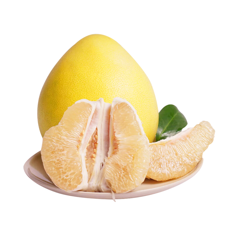 京觅 福建平和白心蜜柚 4-5斤 2粒装 当季鲜果时令生鲜白柚 源头直发