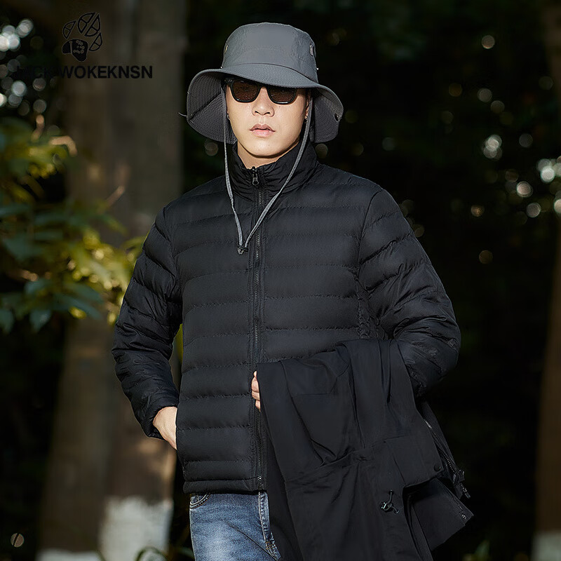 JACK WOKEKNSN狼爪云鹅绒冲锋衣男女三合一可拆卸羽绒内胆石墨烯登山服定制团购 男-军绿 XL