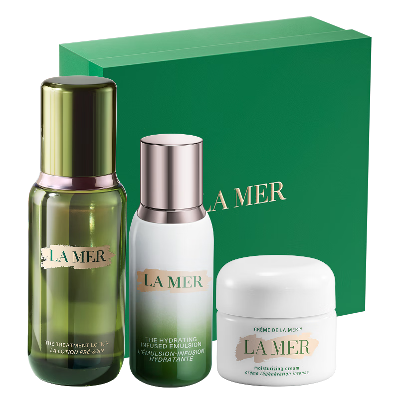 海蓝之谜(LA MER)分时修护套装(精萃水+精萃乳+面霜)护肤品化妆品礼盒生日礼物女