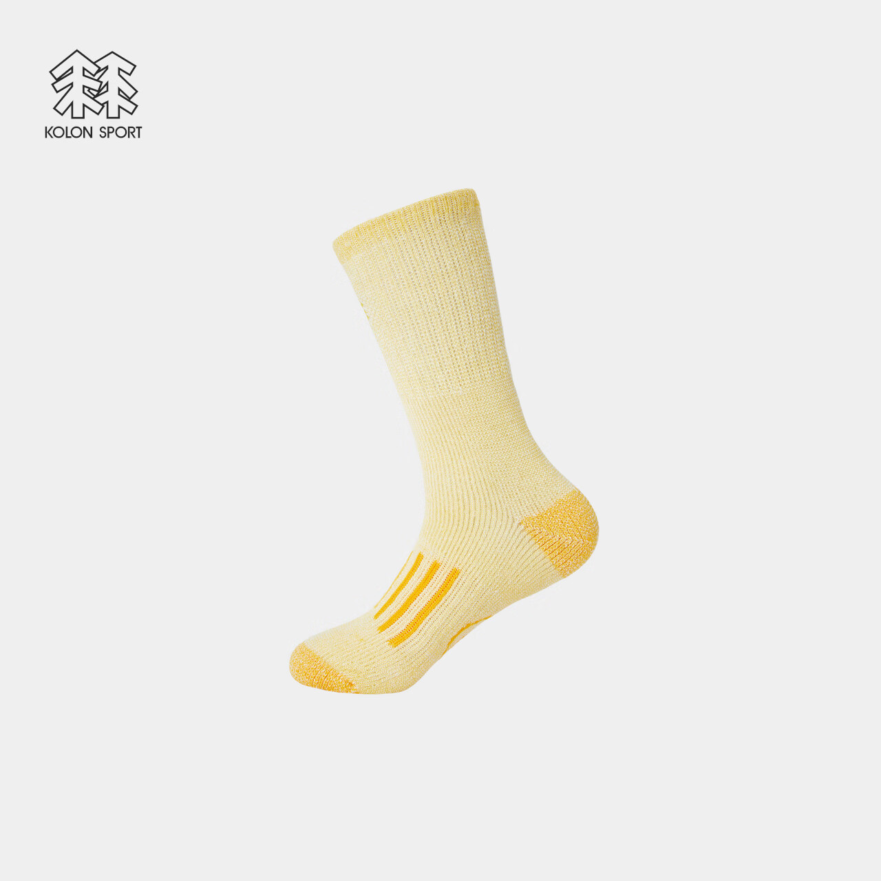 KOLON SPORT/可隆户外运动袜 男女EXPERT HERO美利奴羊毛中筒袜 M 黄色YE