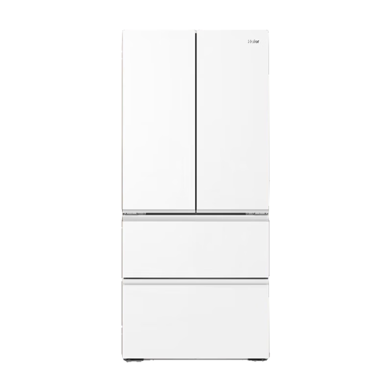 海尔（Haier）500升小红花绽放版594mm专业超薄法式多门四开门黑金净化AI智慧变温节能家用电冰箱 500升超薄机身+黑金净化+三档变温