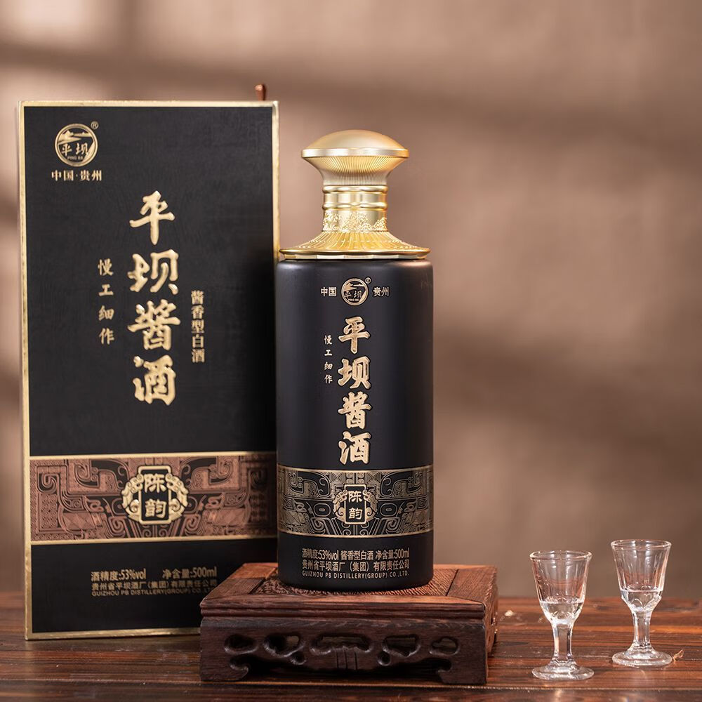 平坝窖酒 贵州酱香型白酒53度500ml粮食酒 年货节送礼 53度 500mL 6瓶 陈韵 整箱装