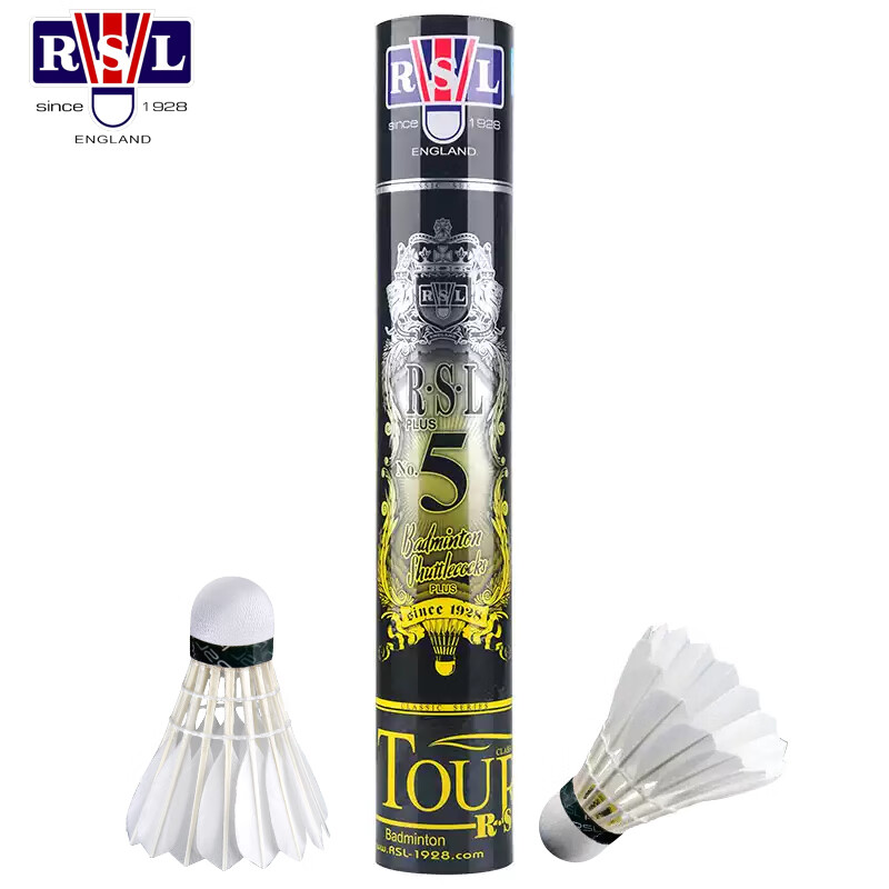 亚狮龙（RSL）羽毛球 日常训练稳定耐打RSL5PLUS球76速12只装/桶