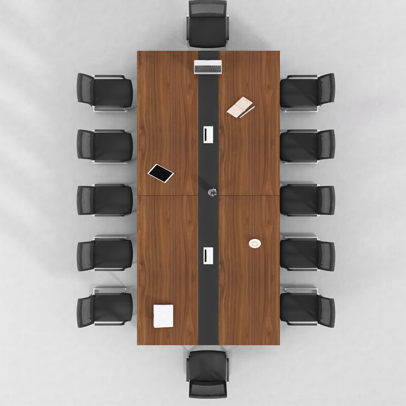 YOE.FTY会议桌长方形大型会议长桌培训桌长条办公桌工作台小型会议室桌椅 5.5米会议桌+20把椅子