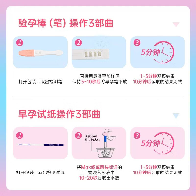 海氏海诺验孕棒早早孕试纸女怀孕检测高精度精准试孕备孕 验孕棒 笔型1人份 1盒