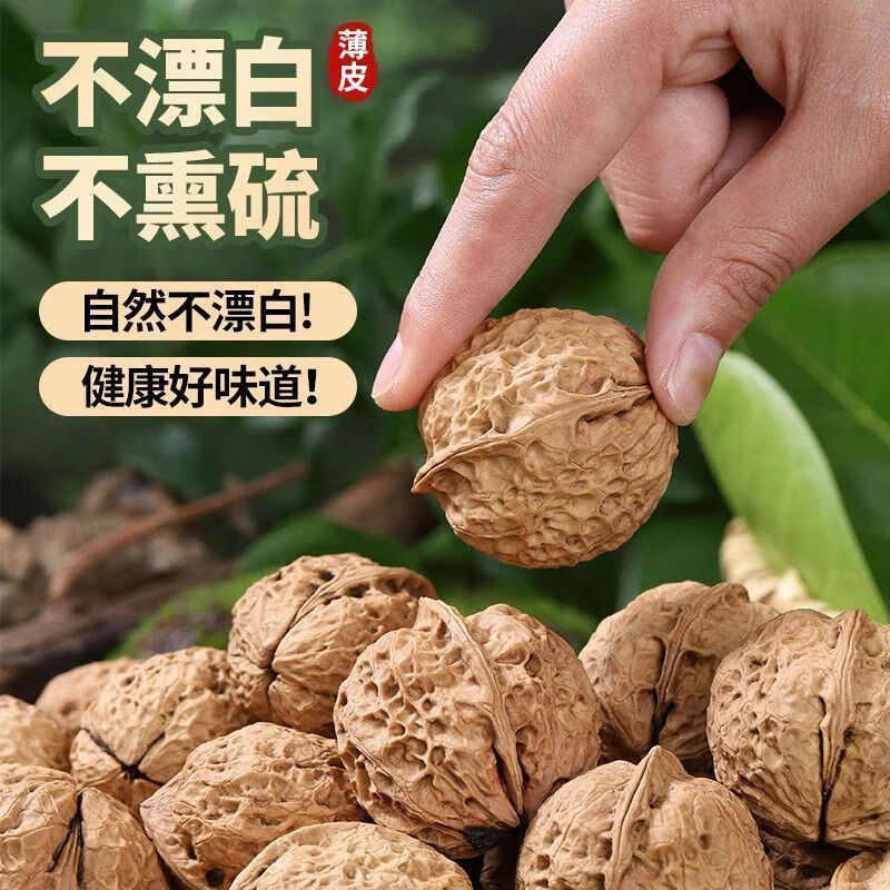 云南薄皮核桃新货干核桃优选野生核桃孕妇儿童坚果原味生核桃 5斤云南高山老树核桃+不熏硫+不漂洗+送夹子