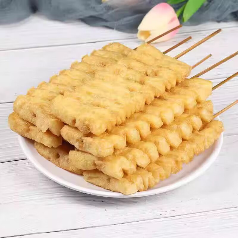干豆排豆制品麻辣烫鸡汁油豆腐商用烧烤水煮串食材 兰花串1包20串尝鲜