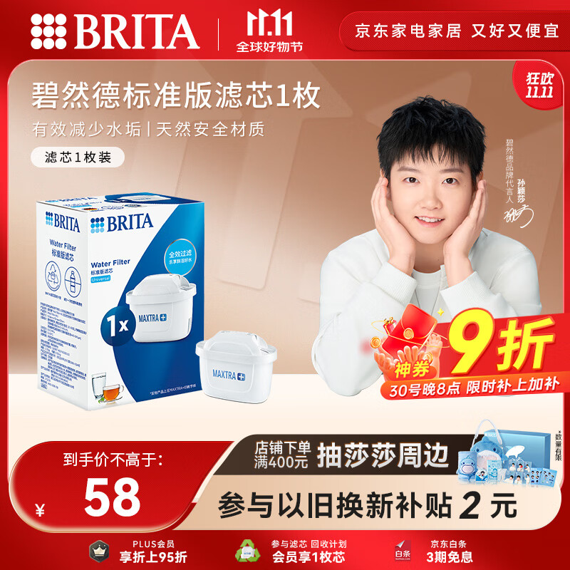 碧然德（BRITA） 家用滤水壶 净水壶滤芯 Maxtra 多效滤芯 1枚装