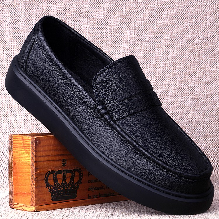 BIUTEE轻奢男鞋春秋季休闲系带通勤软底软面透气高档皮鞋男商务透气皮鞋 2516-1黑色 夏季缕空透气 44 (270mm)