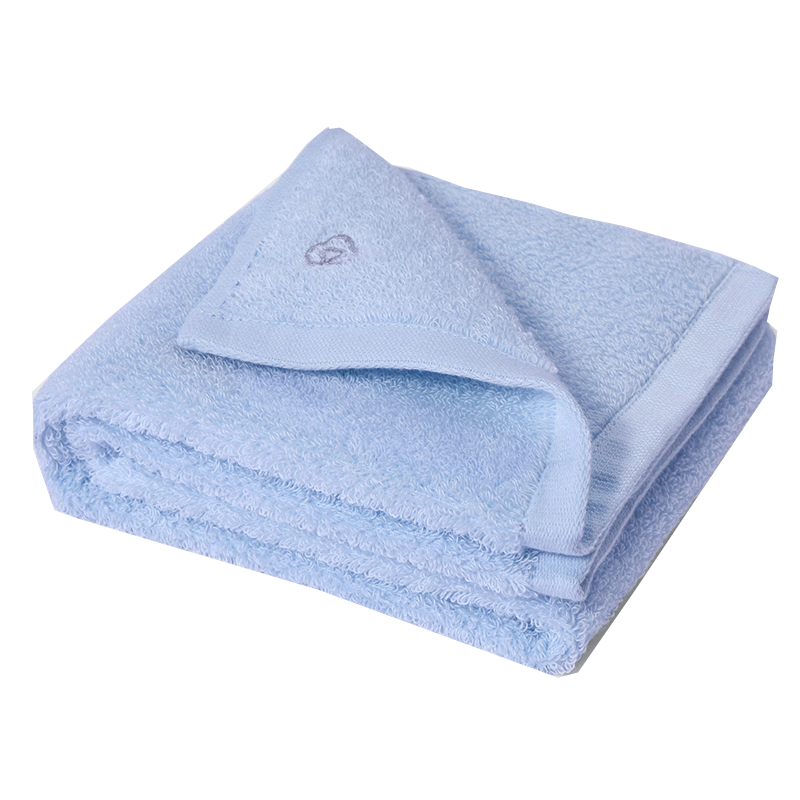 全棉时代毛巾纯棉不易掉毛加大加厚方巾抗菌柔软强吸水 冰川蓝32*70cm