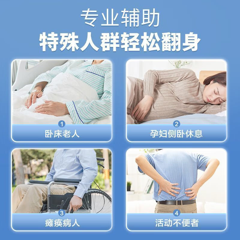 CLAMGUARD 蛤利卫士医用翻身垫防褥疮垫高密度海绵垫卧床老人三角枕孕妇侧卧枕护理垫 三角垫单个50cm（送1个加厚收纳袋）