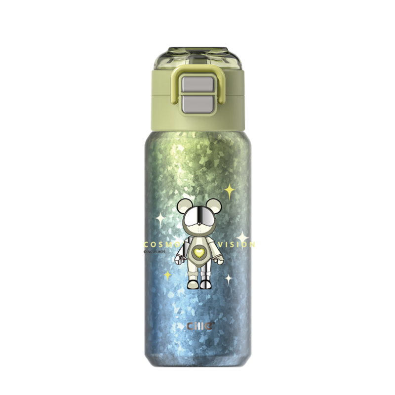 希樂兒童保溫杯內(nèi)外純鈦學生雙飲彈蓋杯生日禮物女飲水杯抗菌保鮮