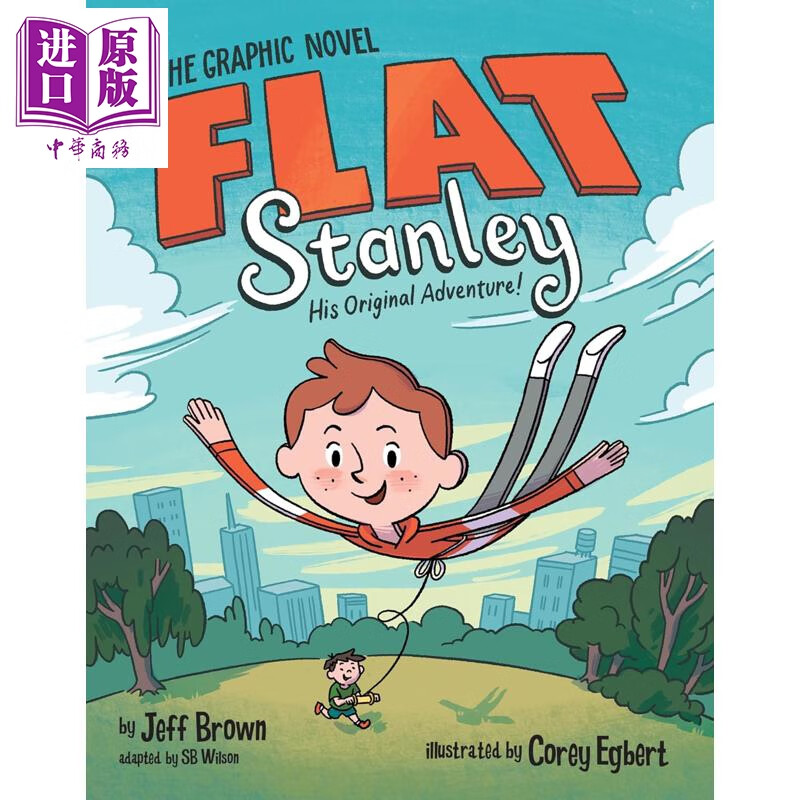 桥梁漫画 纸片人斯坦利 Flat Stanley The Graphic Novel 英文原版 全彩图画小说 经典冒险故事 儿童漫画书 进口