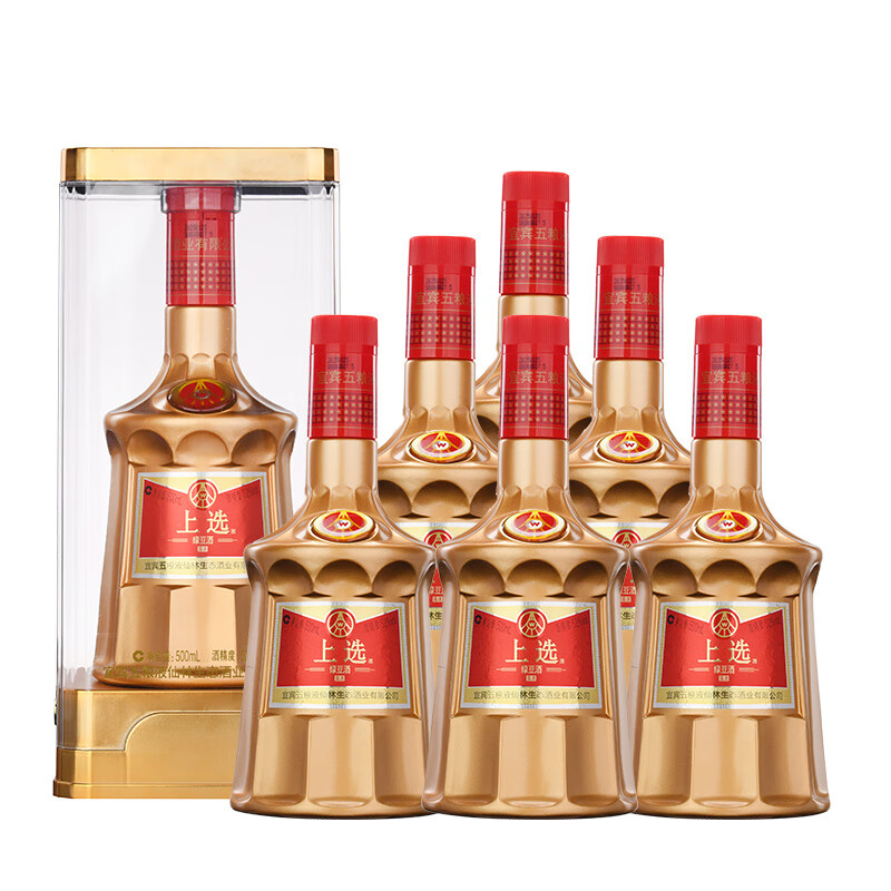 五粮液仙林生态52度上选白酒整箱礼盒口粮酒宴请送礼礼品 52度 500mL 6瓶
