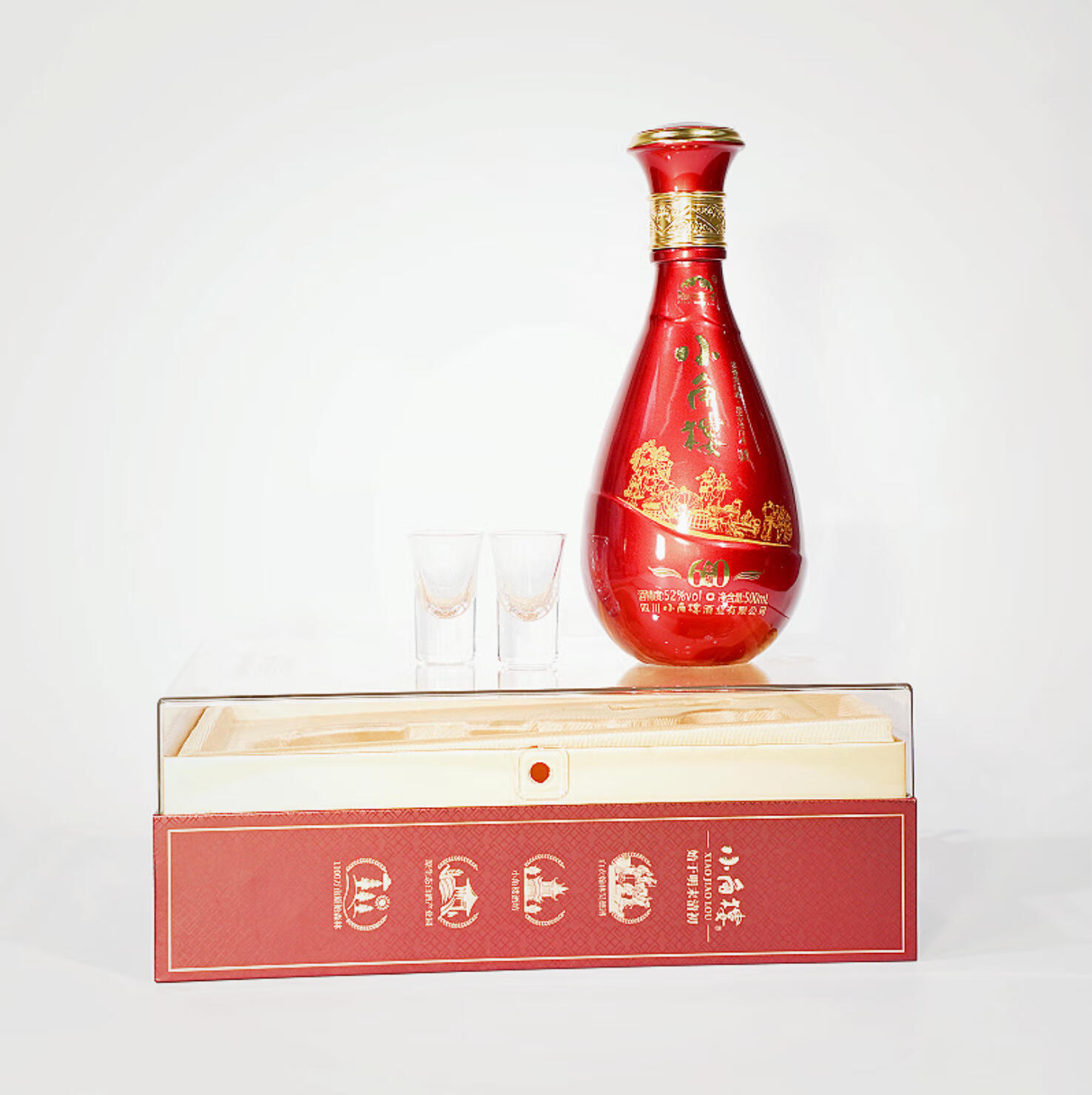 小角楼川酒52度小角楼白酒浓香型喜宴白酒500ML/瓶白酒礼盒白酒整箱酒水 52度 500mL 6瓶 【整箱送货上门】