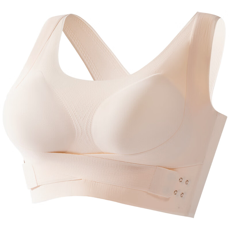 古今运动内衣女文胸罩无钢圈美背心一体式外穿跑步防震防下垂健身瑜伽 香槟【运动内衣】 M 【推荐体重80-110斤】