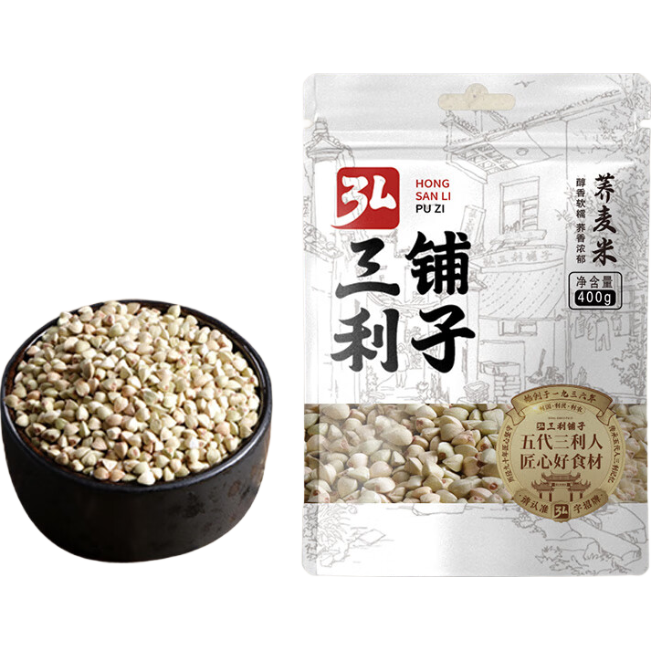 弘三利铺子荞麦米400g 荞麦 东北 五谷 杂粮 粗粮 真空装 大米 粥米伴侣