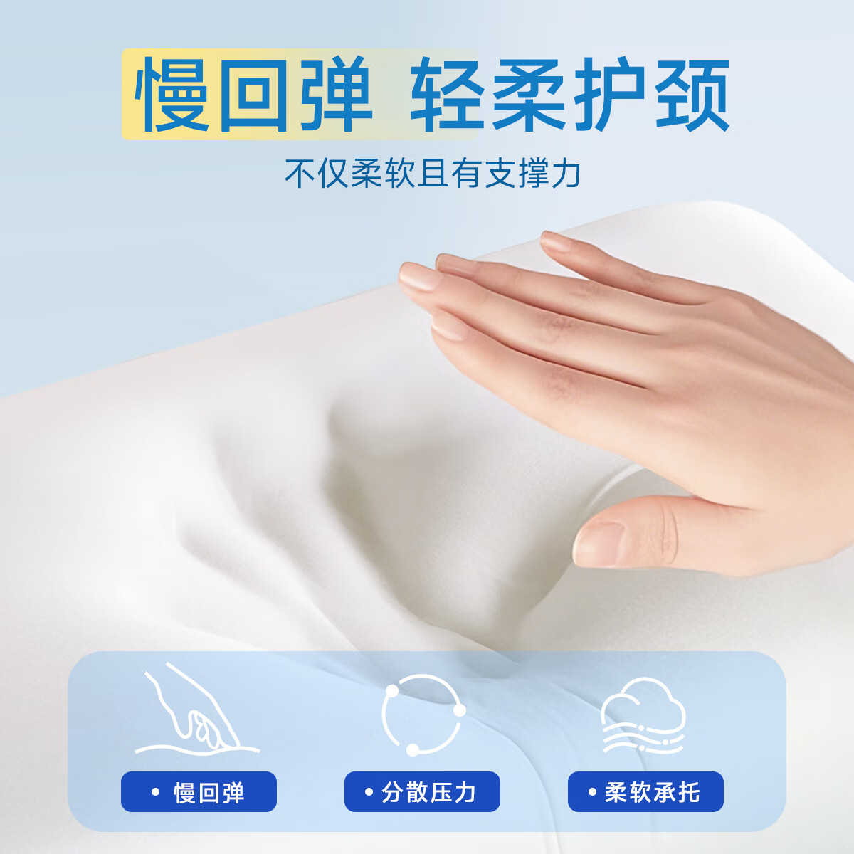 茶礼世家记忆棉枕头颈椎枕学生成人护颈枕睡觉专用记忆棉芯枕头宿舍睡眠枕 7A抗菌面料（50*30*5/7cm） 低枕