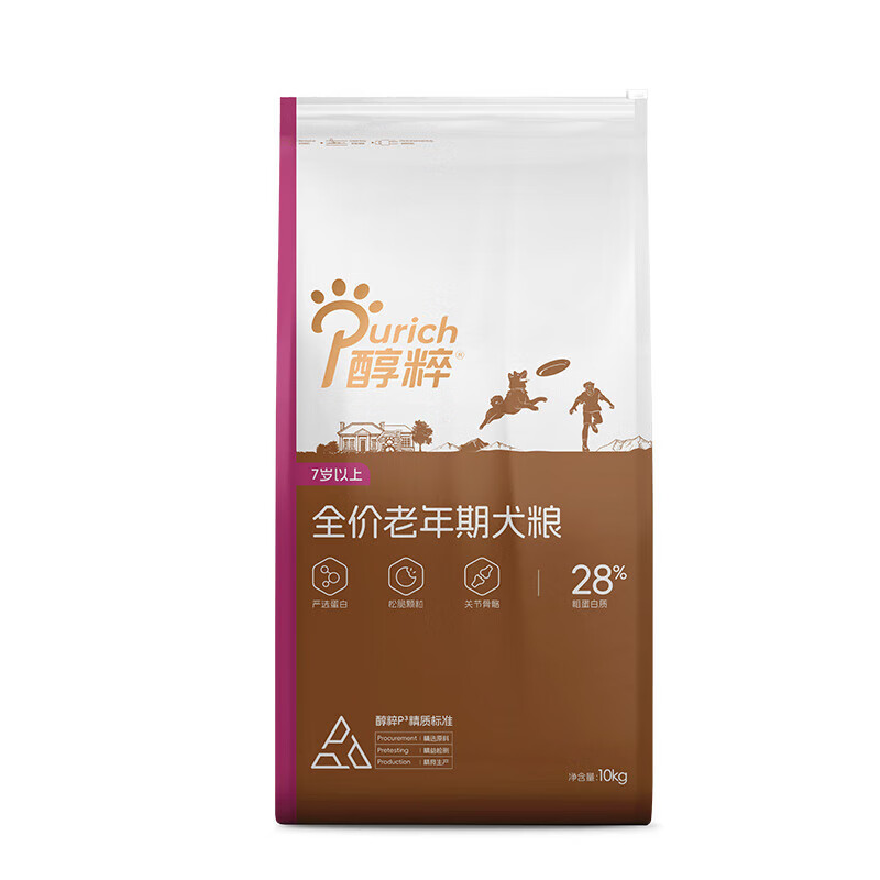 醇粹（Purich）小型犬幼犬奶糕天然狗糧10kg貴賓博美比熊幼犬糧糧 10kg*全犬種老年犬狗糧