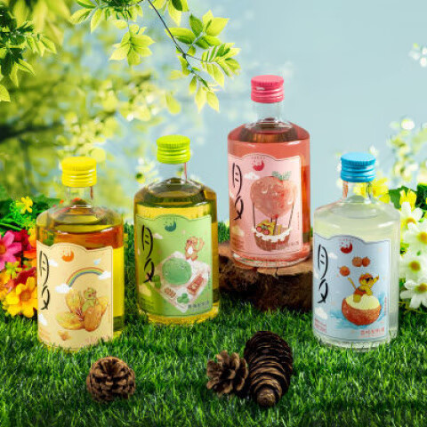 紅動月夕女士網(wǎng)紅果酒低度甜酒禮盒青梅酒桂花荔枝蜜桃果酒 【2瓶】桂花釀+荔枝