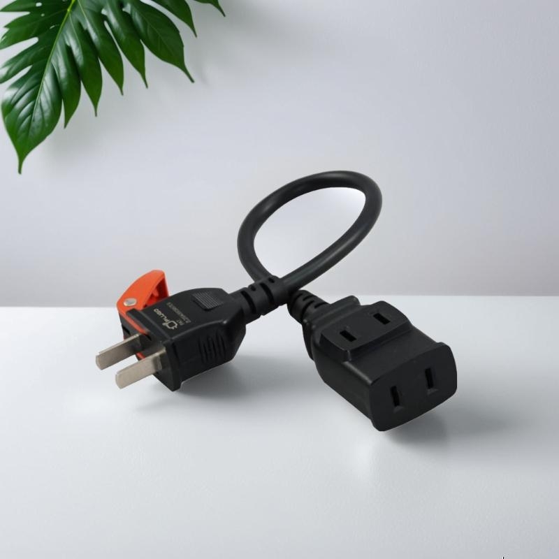 春程短电源线 国标无氧纯铜芯延长线 带2位插座连接线 方便易携带出差旅行用 二插转二位插头