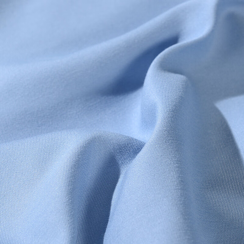 富安娜（FUANNA） 全涤磨毛四件套/静谧蓝 标准