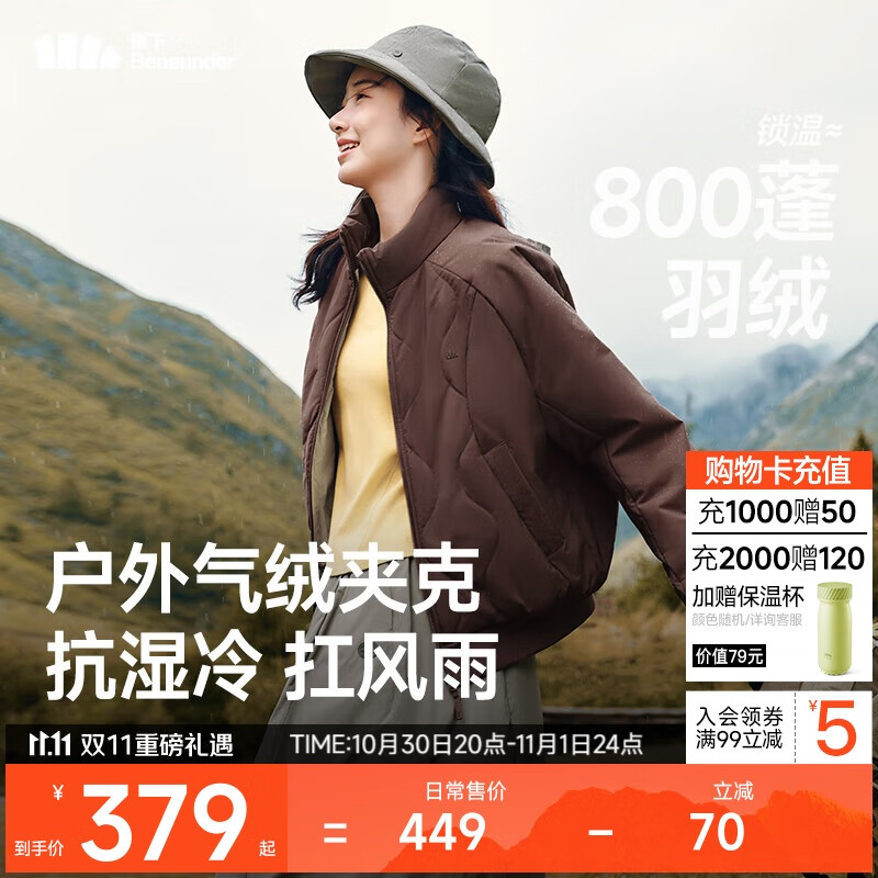 蕉下（beneunder）气绒外套女夹克保暖中暖可机洗户外棉服CL004似羽绒