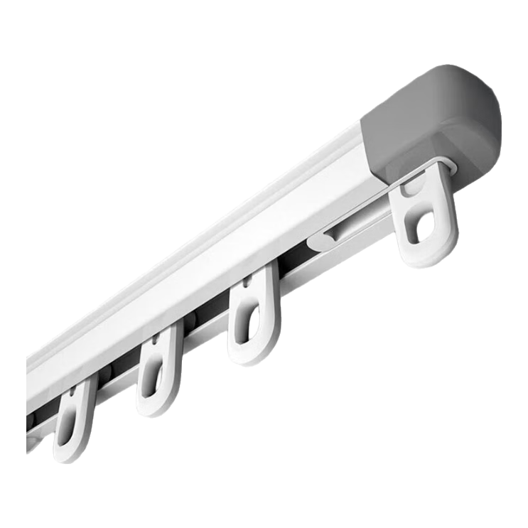 阿黎窗簾軌道免測量鋁合金伸伸縮滑道掛鉤窗簾配件 1.55米-2.9米 側(cè)裝