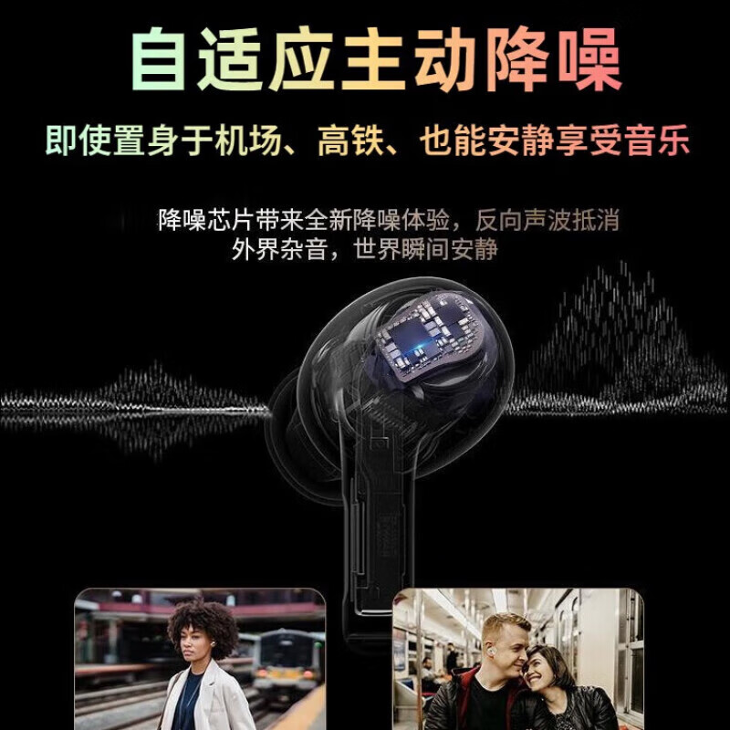 MILDRY【华强北顶配】无线蓝牙耳机运动跑步半入耳式迷你降噪Air适用苹果ios安卓pods华为oppp小米vivo 入耳式【主动降噪/超长续航/高保真音效】